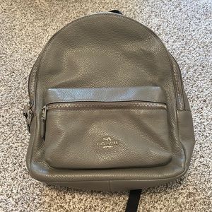 Used Coach Gray Travel Backpack